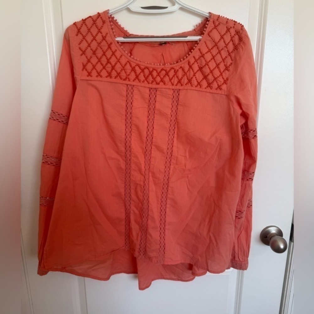 Free People Beaded Blouse Medium - Picture 1 of 5